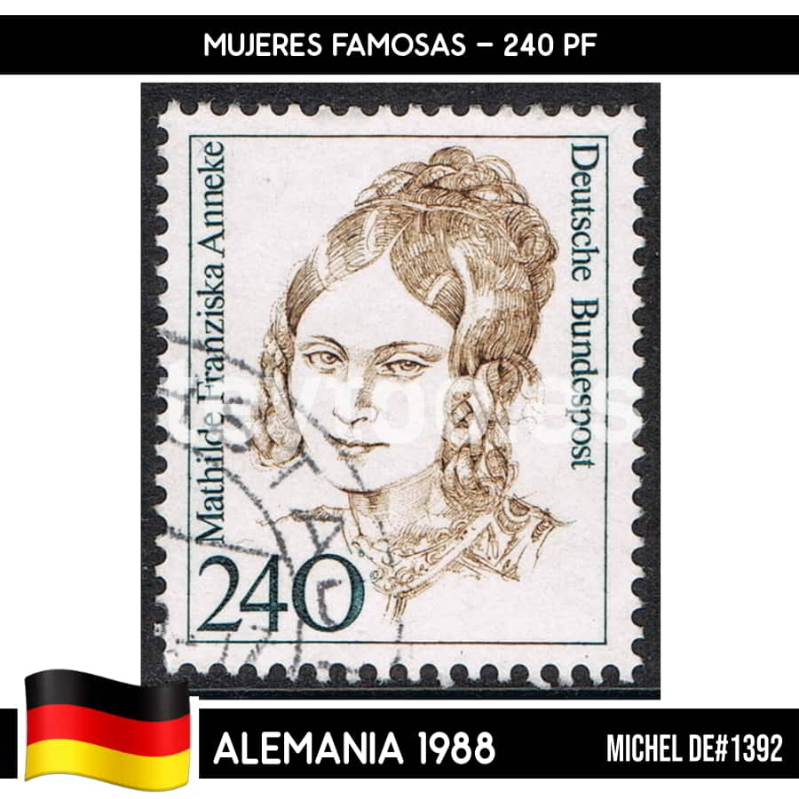 Alemania 1988. Mujeres famosas. 170 Pf (U) MI#1391 (copia)