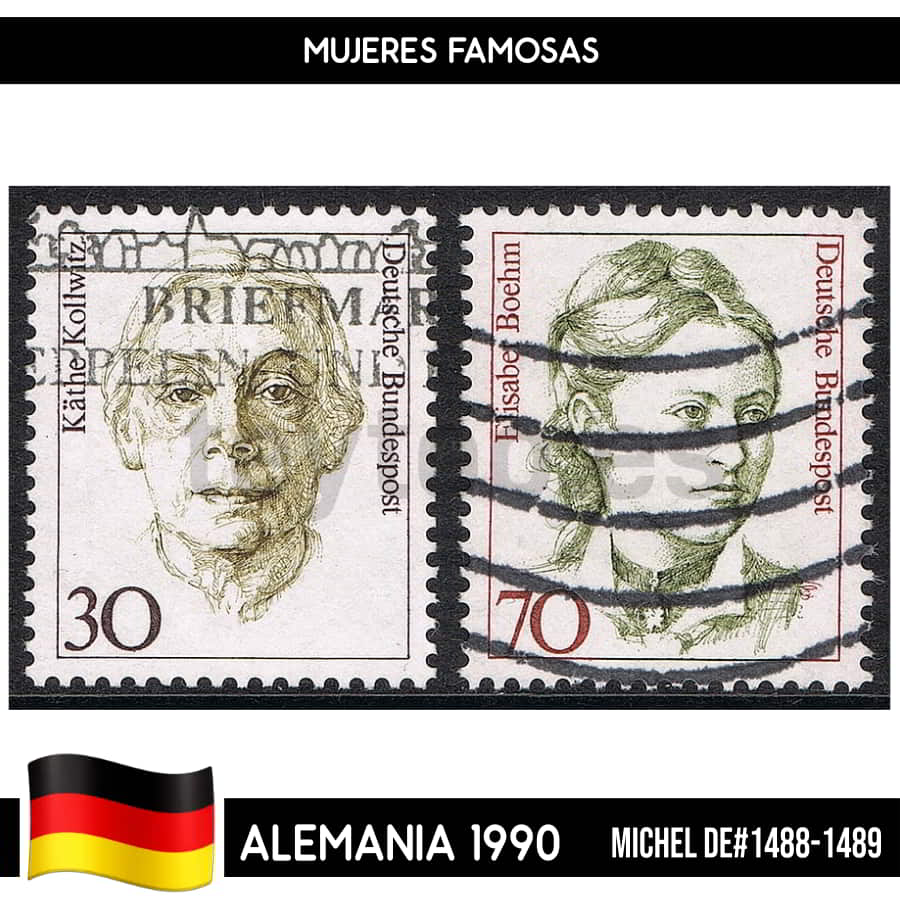 Germany 1990. Famous Women (U) MI#1488-1489