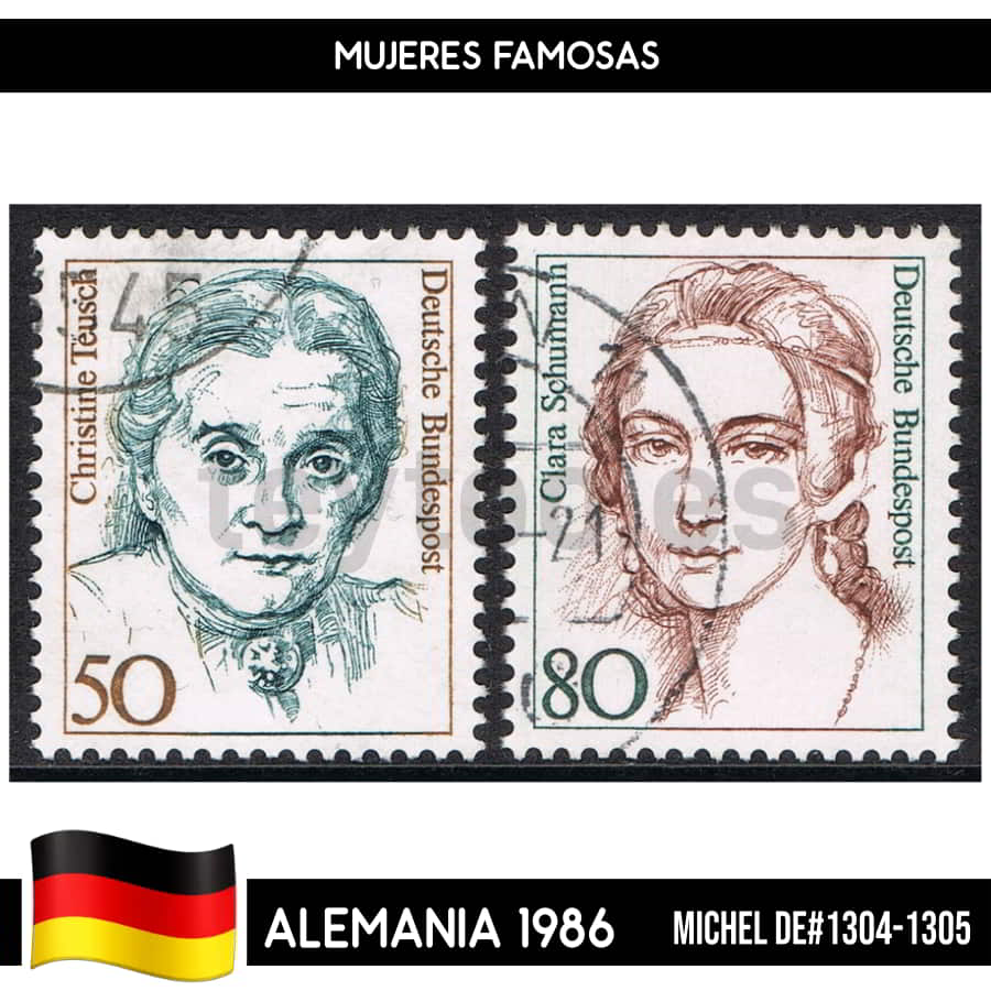 Alemania 1986. Mujeres Famosas (U) MI#1304-1305