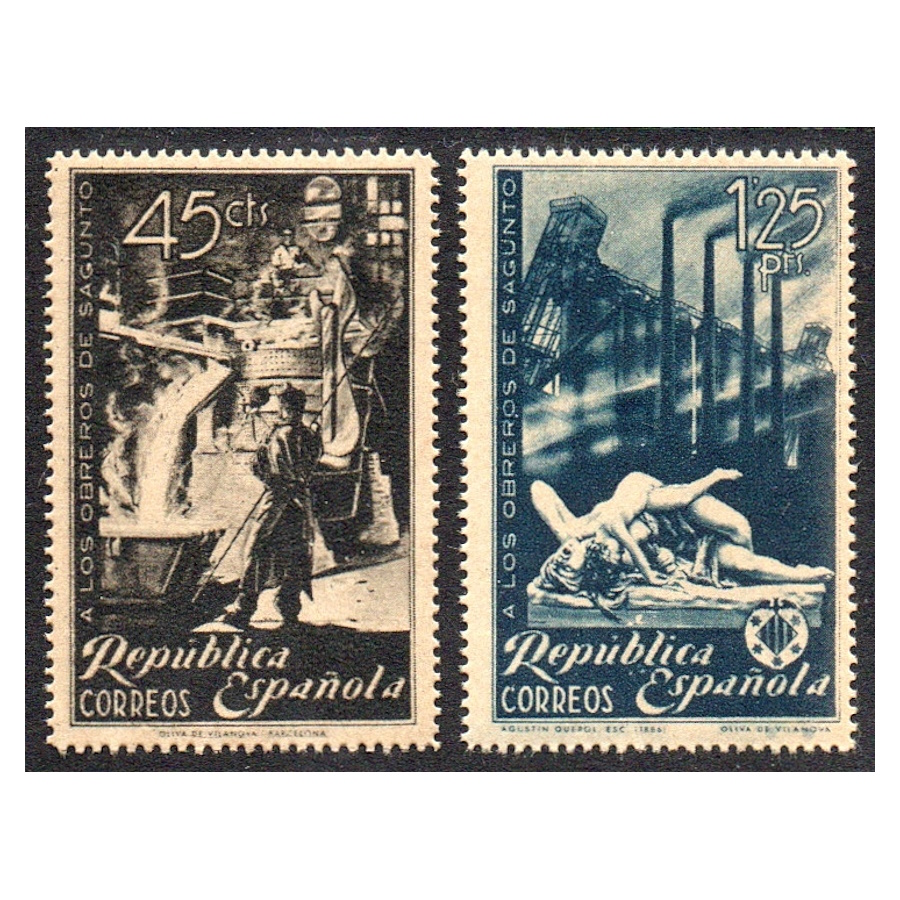 España 1938 [SLL] Serie Homenaje a los Trabajadores de Sagunto (MNH)