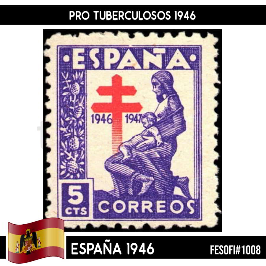 España 1946. Pro Tuberculosos, 5 cts (MNH) FES#1008