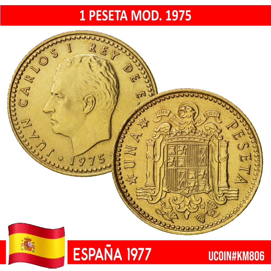 España 1977. 1 pts. Mod. 1975 (SC) UC#806