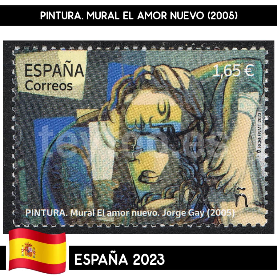 Spain 2023. Painting. Mural The new love. 2005 (MNH)