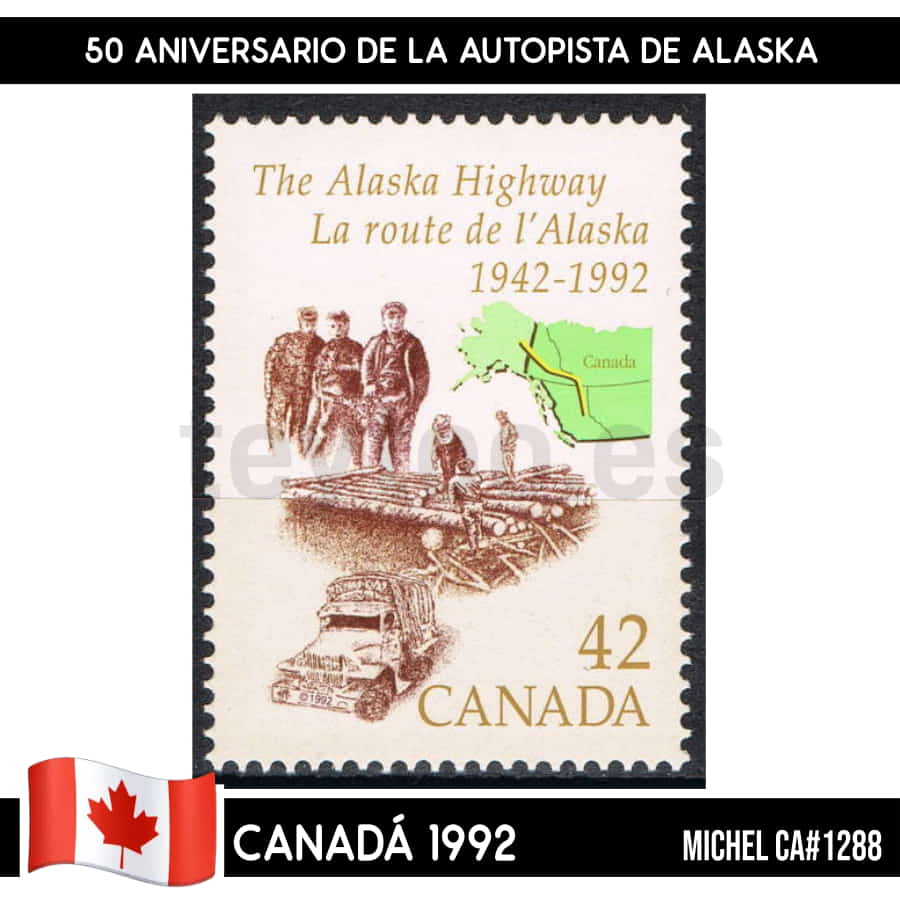 Canadá 1992. L Aniversario de la autopista de Alaska (MNH) MI#1288