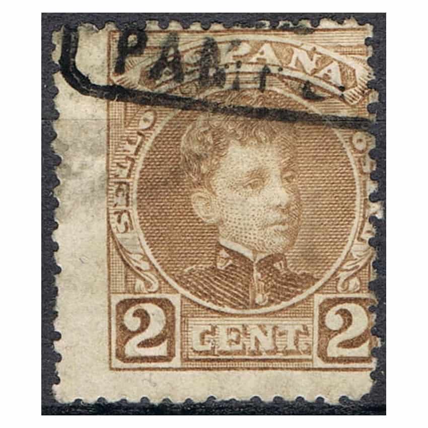 España 1901. Alfonso XIII, 2 c (U) - EDIFIL 241