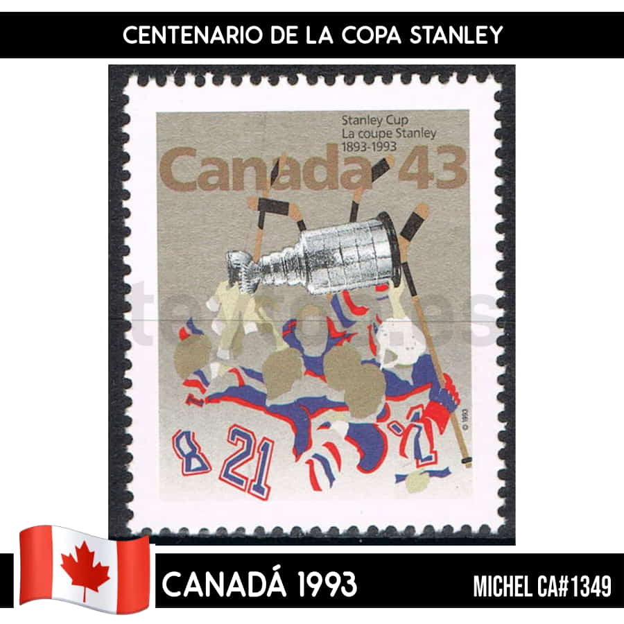 Canadá 1993. Hockey hielo. Centenario de la copa Stanley (MNH) MI#1349