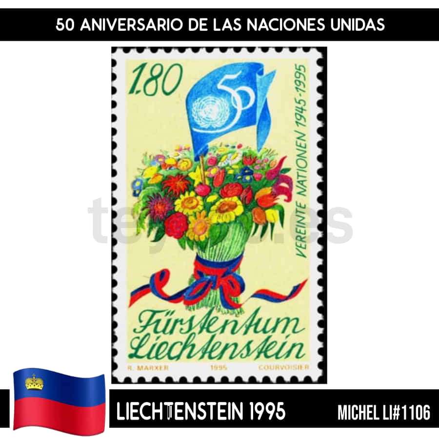 Liechtenstein 1995. 50 Aniv. Cruz Roja de Liechtenstein (MNH) MI#1105 (copia)