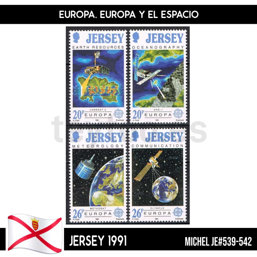 Jersey 1991. Europa. Europa y el espacio (MNH) MI#539-542