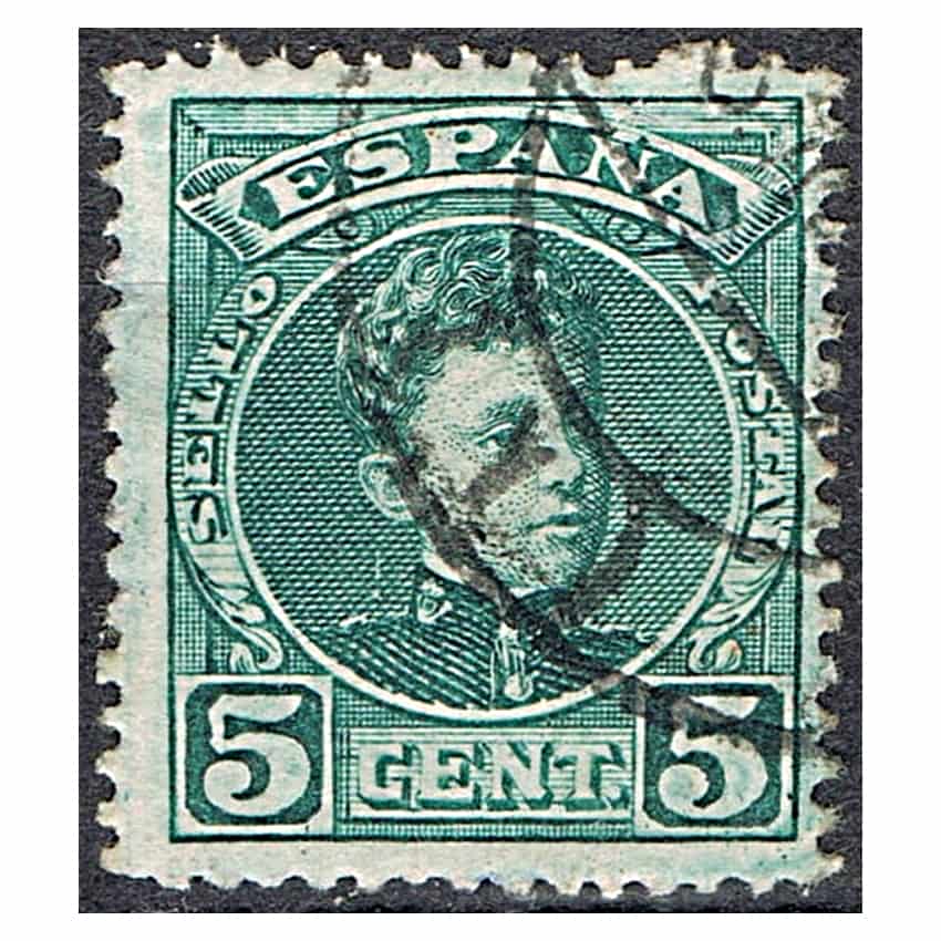 España 1901. Alfonso XIII, 5 c (U) - EDIFIL 242