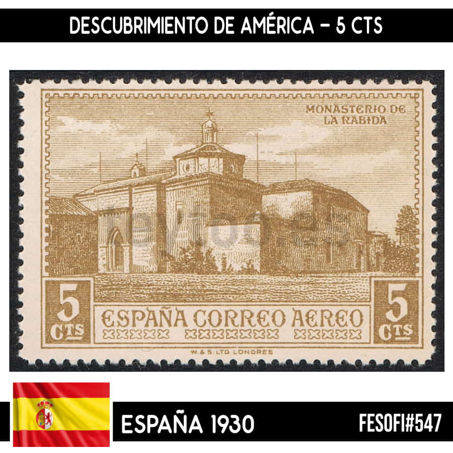 España 1930. Descubrimiento de América, 1 cts (MNH) FES#531 (copia)