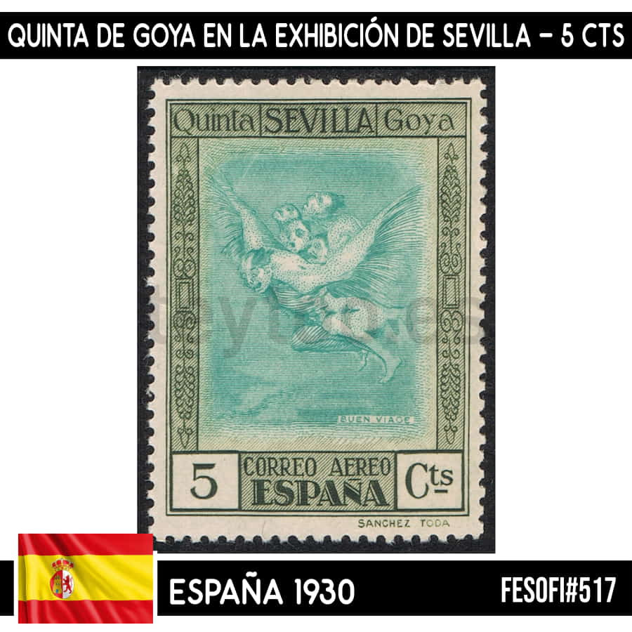 Spain 1930. Quinta de Goya at the Seville exhibition, 5 cts (MNH) FES#517