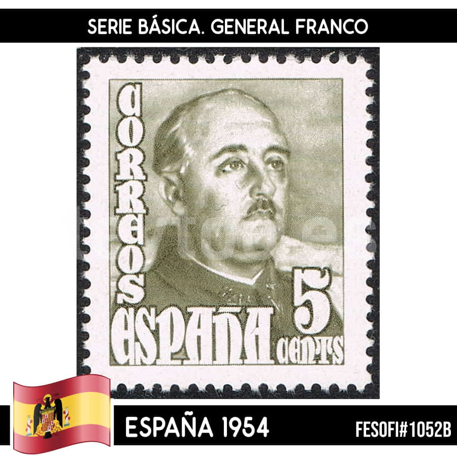 España 1949. B4. Serie Básica, 45 cts (MNH) FES#1052 (copia)