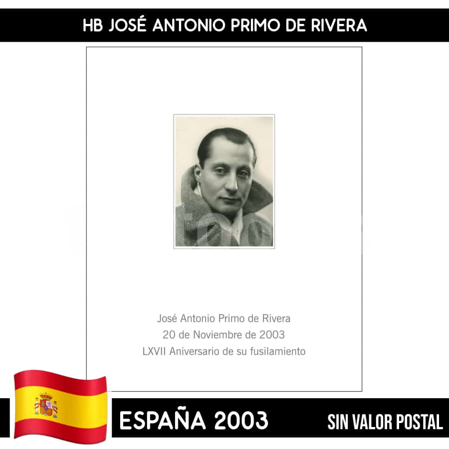 España 2003, HB José Antonio Primo de Rivera (MNH)