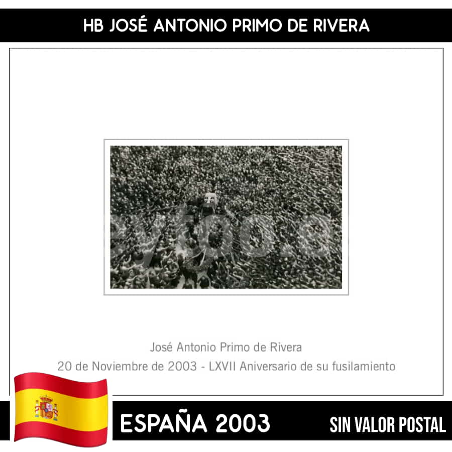 España 2003, HB José Antonio Primo de Rivera (MNH) CO#FE-2003-06 (copia)