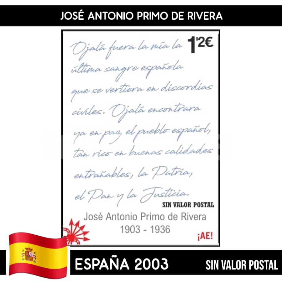 España 2003. HB José Antonio Primo de Rivera (MNH) CO#FE-2003-09 (copia)