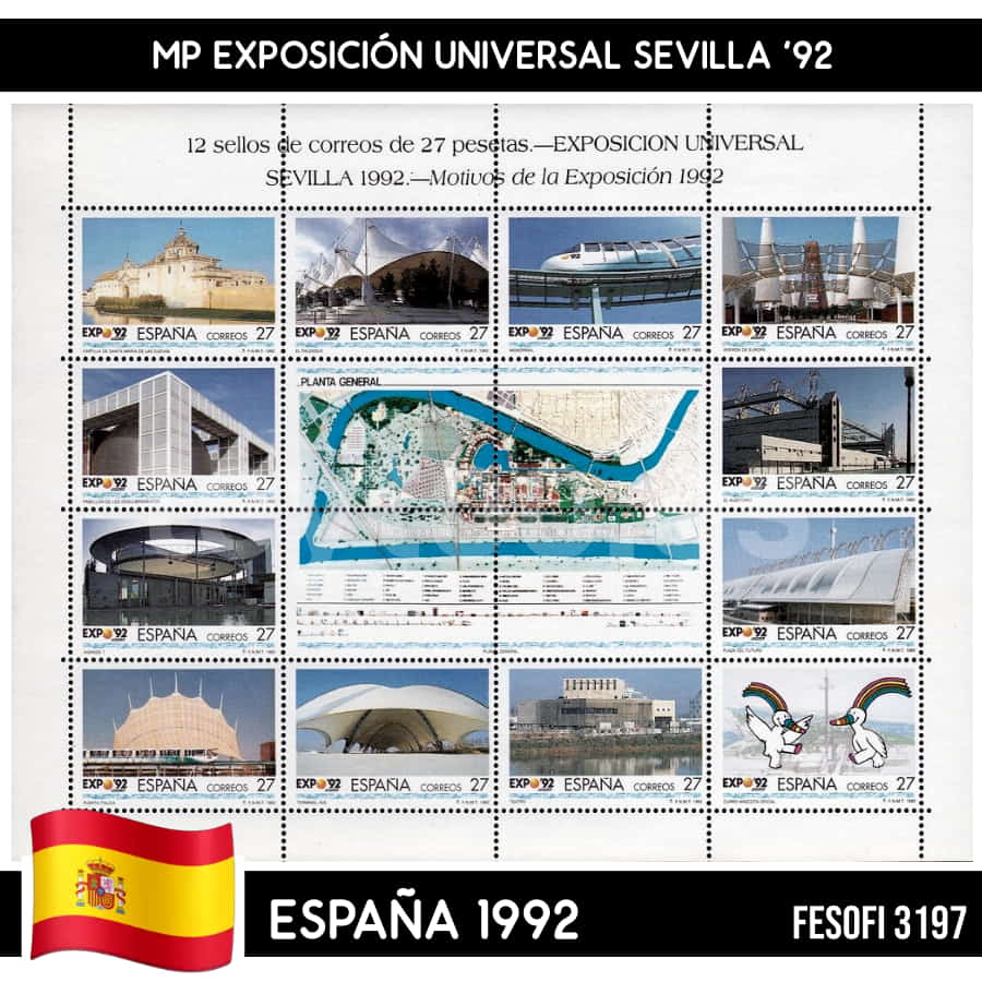 España 1992. MP Exposición Universal Sevilla '92 Hoja II (MNH) FES#3197