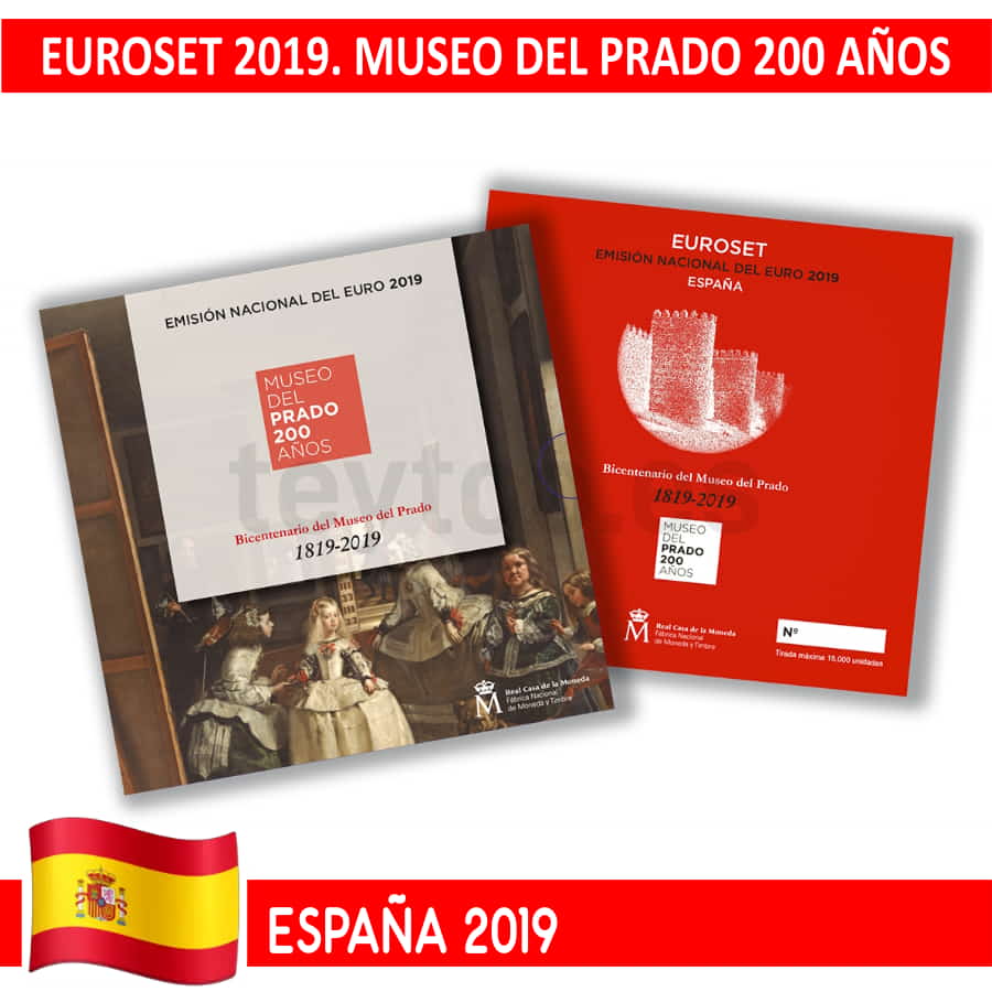 España 2019. Euroset. Museo del Prado, 200 años (BU)