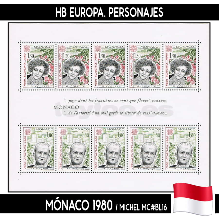 Mónaco 1980. HB Serie Europa (MNH) MI#BL17