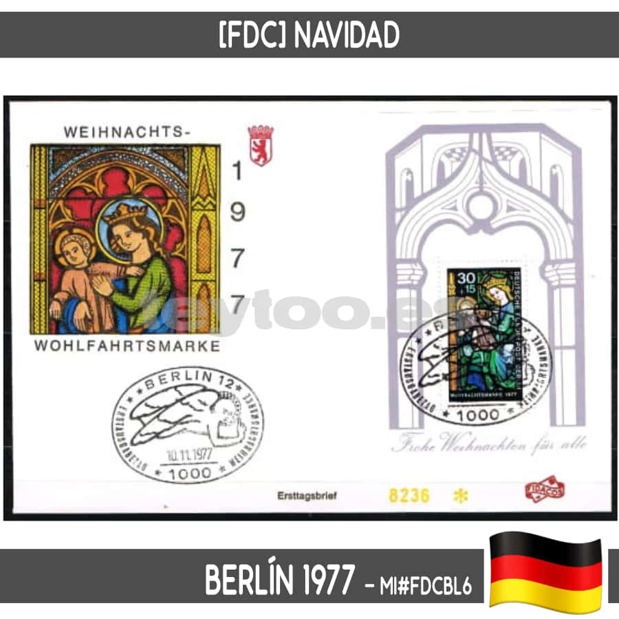 Berlín 1977. [FDC] HB Navidad (N) MI#FDCBL6