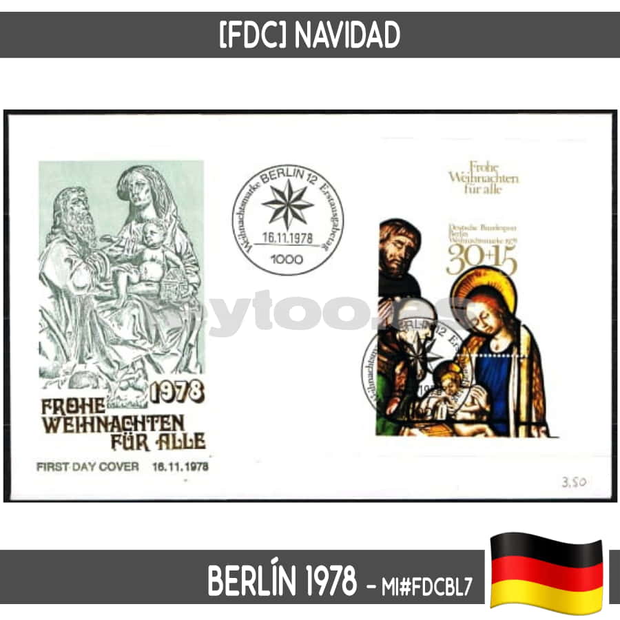 Berlín 1977. [FDC] HB Navidad (N) MI#FDCBL6 (copia)