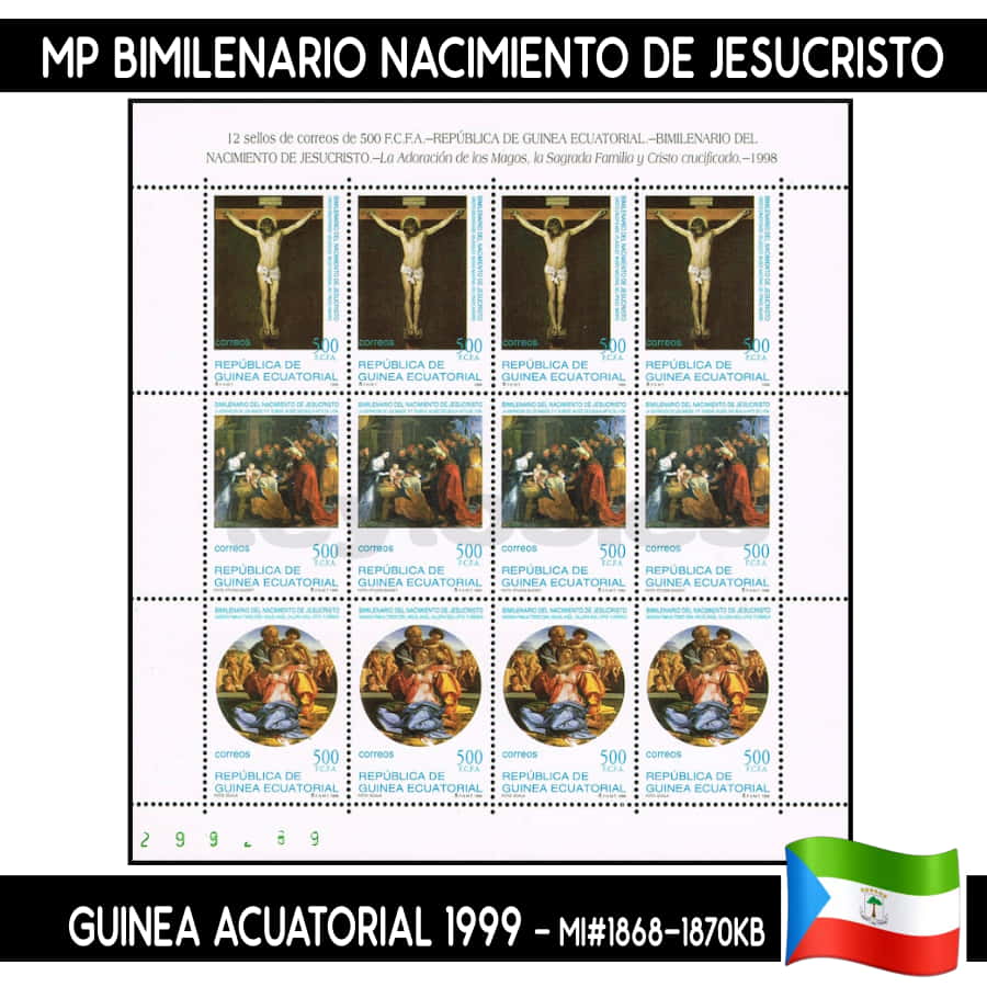 Equatorial Guinea 1999. MP Birth of Jesus Christ (MNH) MI#1868-1870