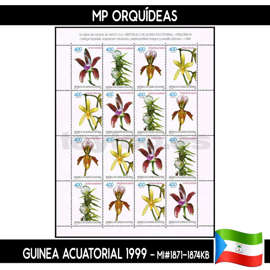 Equatorial Guinea 1999. HB Orquídeas (MNH) MI#1871-1874KB