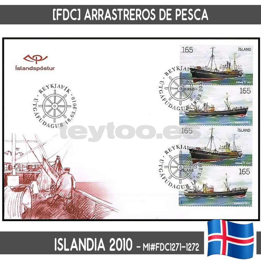 Iceland 2010. [FDC] Fishing trawlers II (N) MI#FDC1271-1272