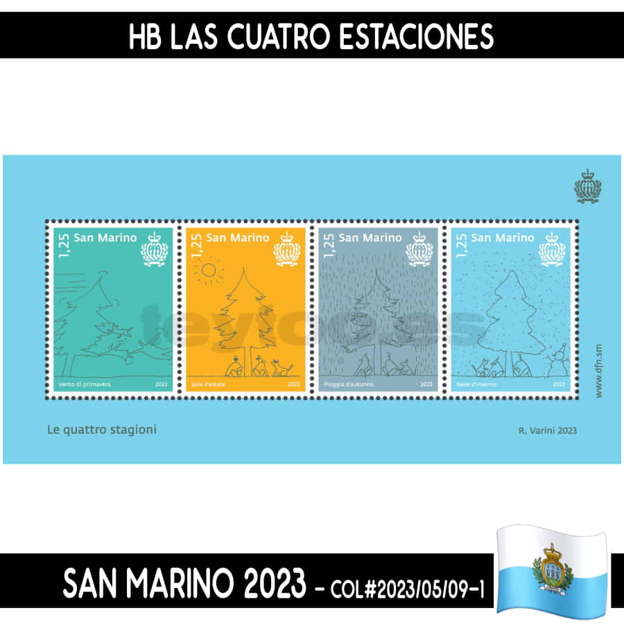 San Marino 2023. HB Las cuatro estaciones (MNH) COL#5/9