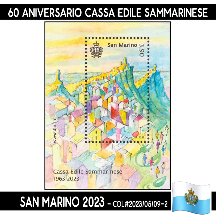 San Marino 2023. 60 Aniversario Cassa Edile Sammarinese (MNH) COL#5/9