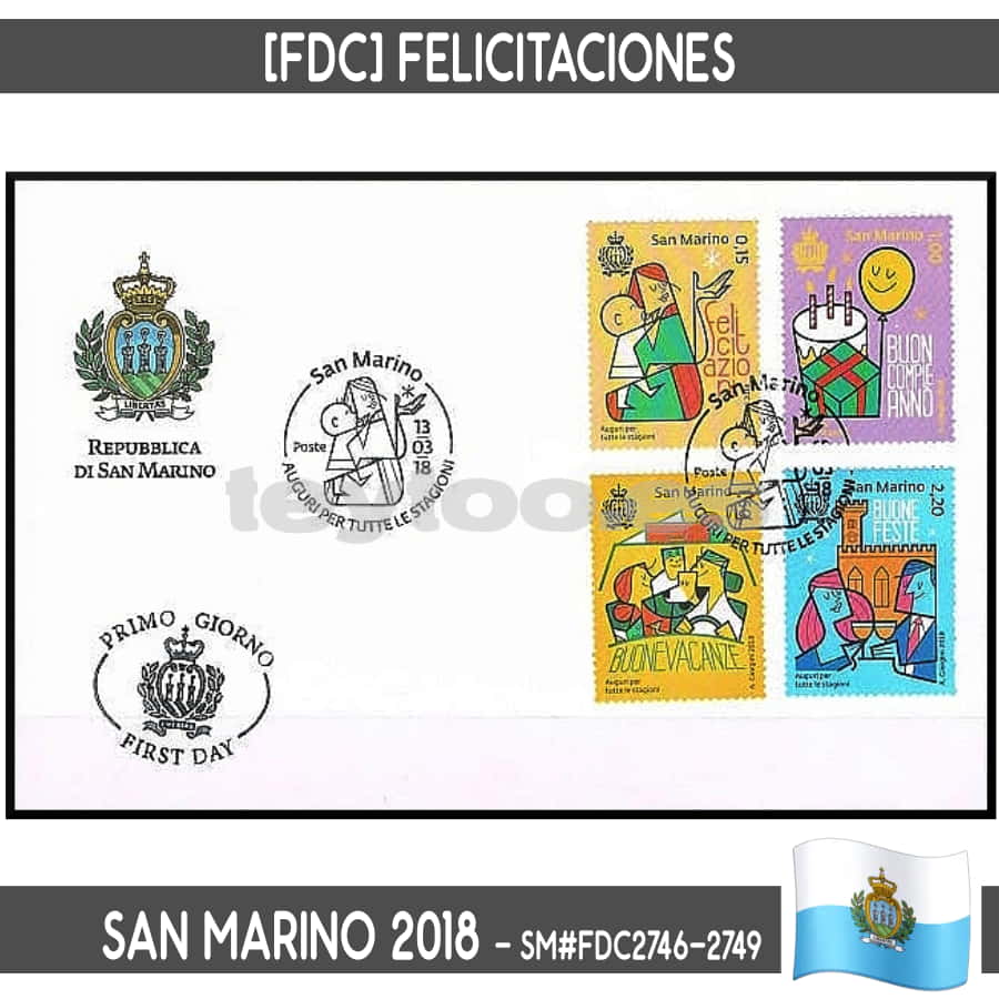 San Marino 2018. [FDC] 50 años Hermanamiento con Arbe (N) MI#2740-2742 (copia)