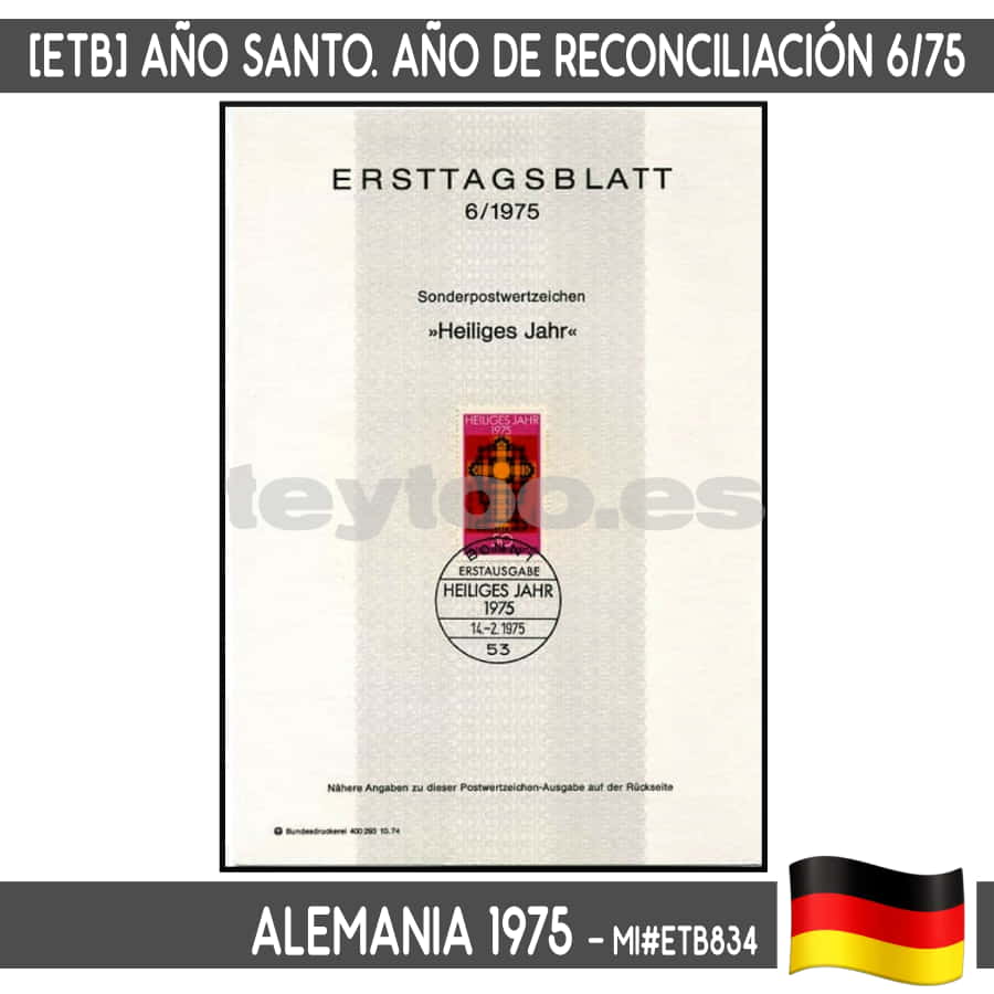 Alemania 1975 [ETB] Año santo (N) MI#ETB834