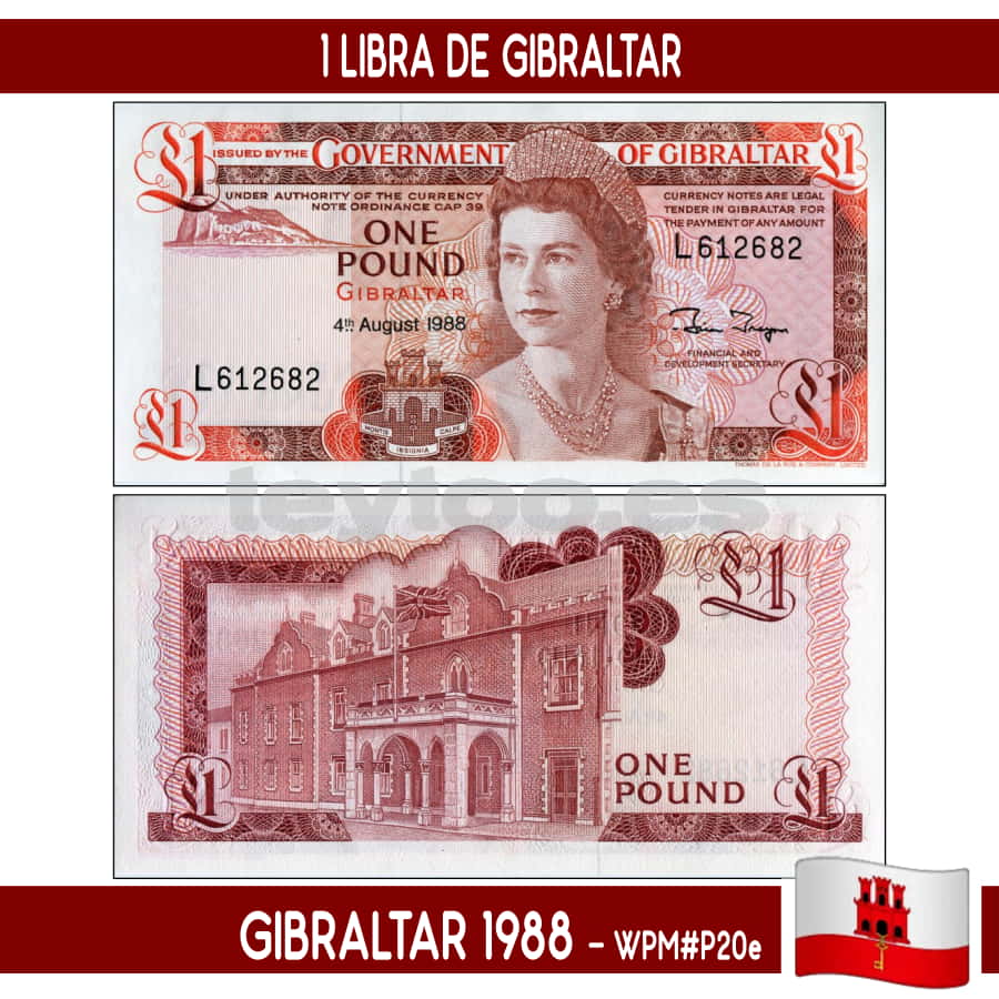 Gibraltar 1988. 1 Libra (UNC) WPM#20e