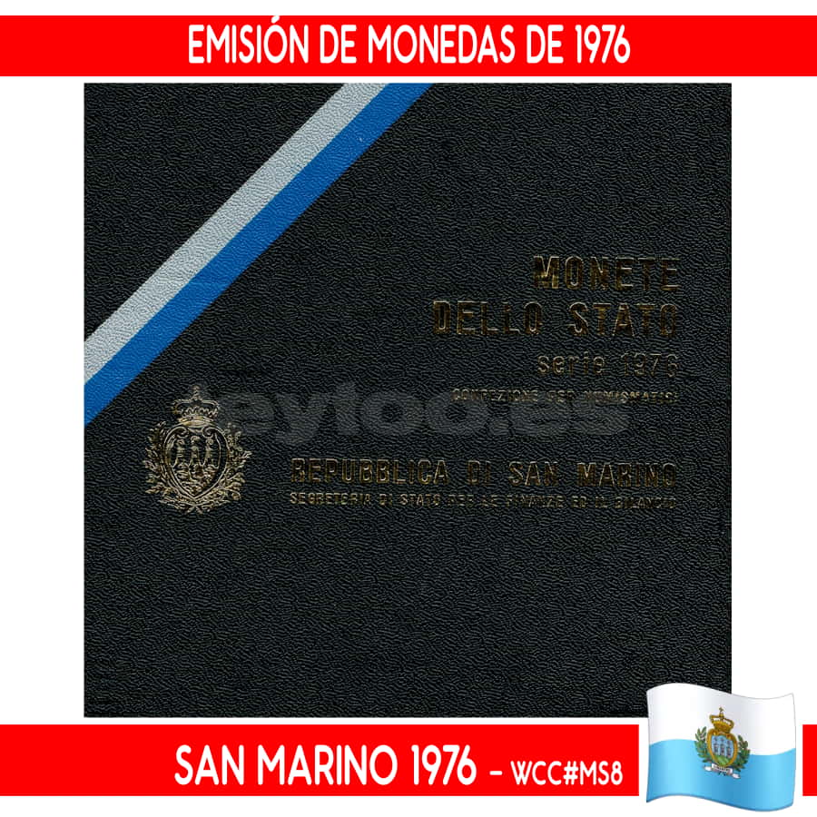 San Marino 1976. Annual Coin Issue (BC) WCC#MS8