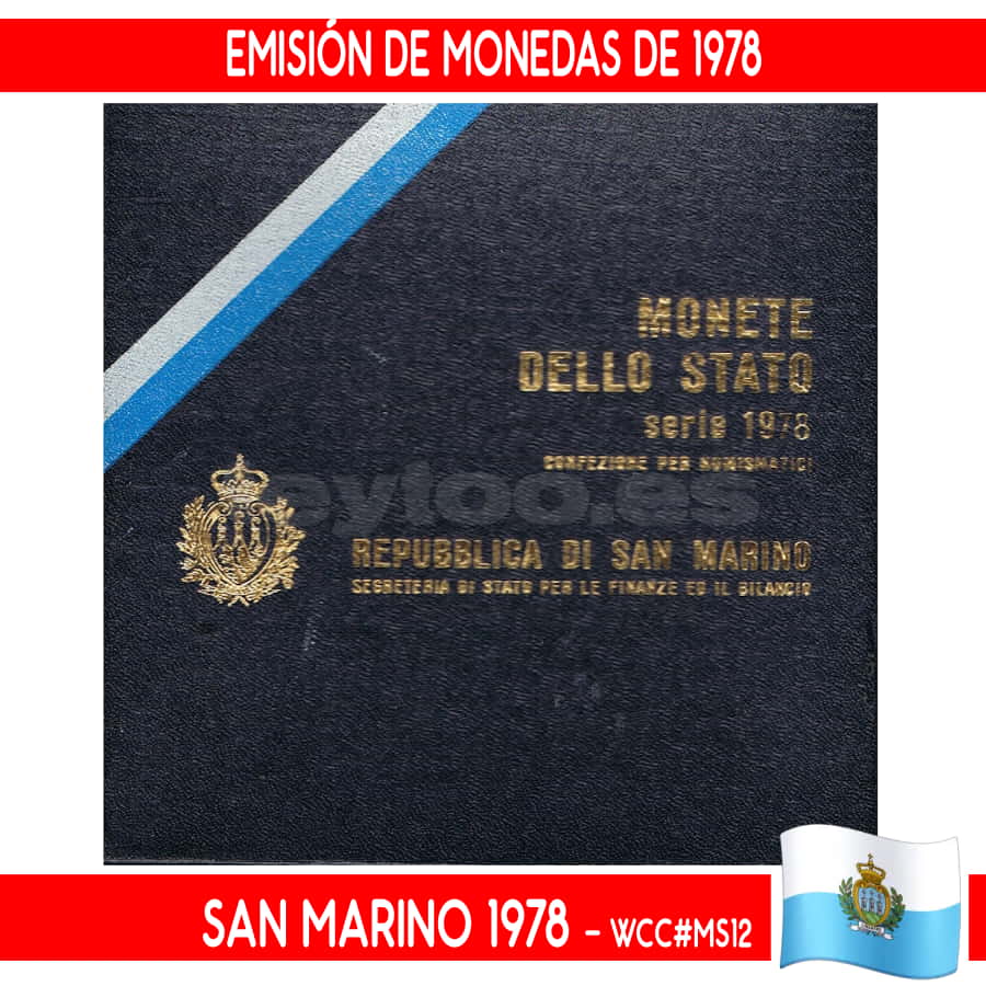 San Marino 1977. Emisión de Monedas Anual (BU) WCC#MS10 (copia)