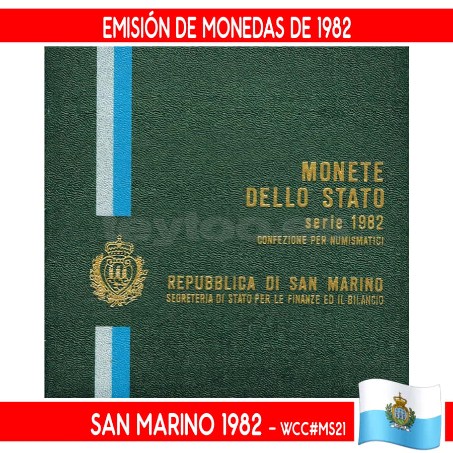 San Marino 1982. Emisión de Monedas Anual (BU) WCC#MS21