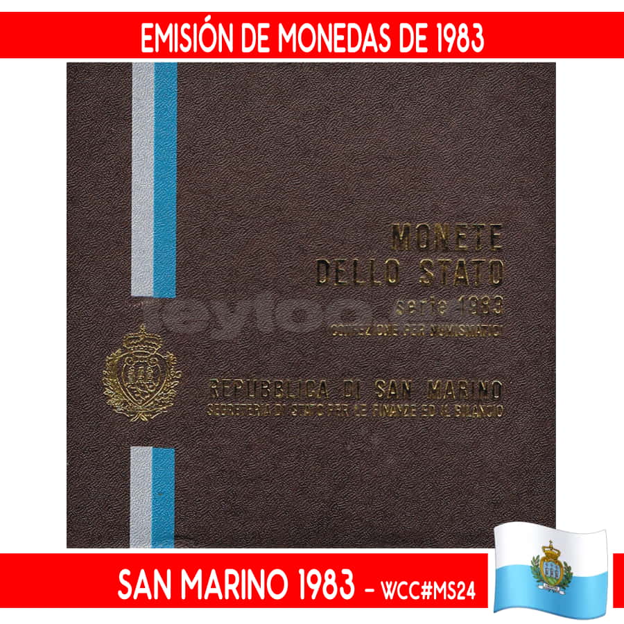 San Marino 1983. Emisión de Monedas Anual (BU) WCC#MS24