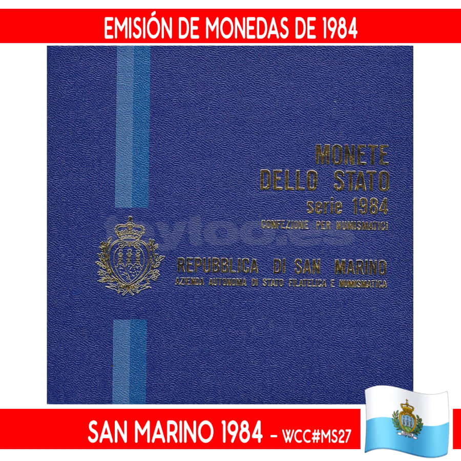 San Marino 1984. Annual Coin Issue (BU) WCC#MS27