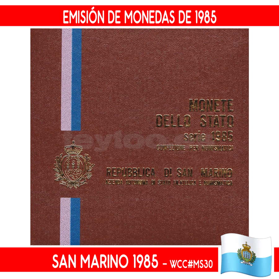 San Marino 1985. Annual Coin Issue (BU) WCC#MS30