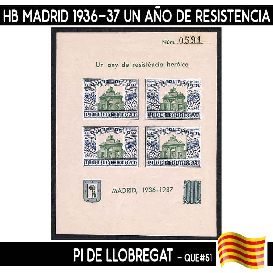 España 1937. HB Pi de Llobregat. Madrid 1936-1937 (MNH) QUE#50 (copia)