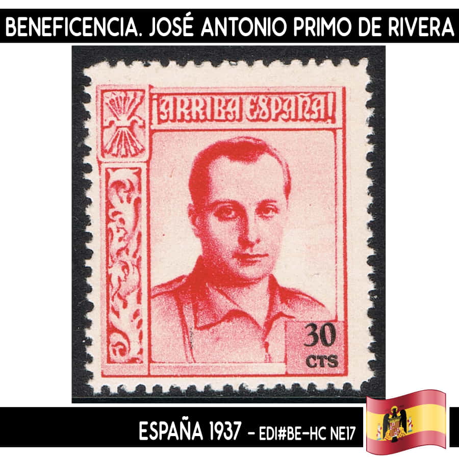 España 1937. Beneficencia. José Antonio, 30 cts (MNH) EDI#NE17