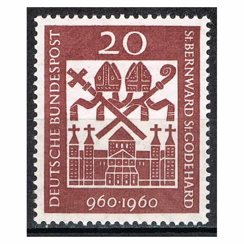 Alemania 1960. Obispos San Bernardo y San Gotardo (MNH) - MICHEL 336