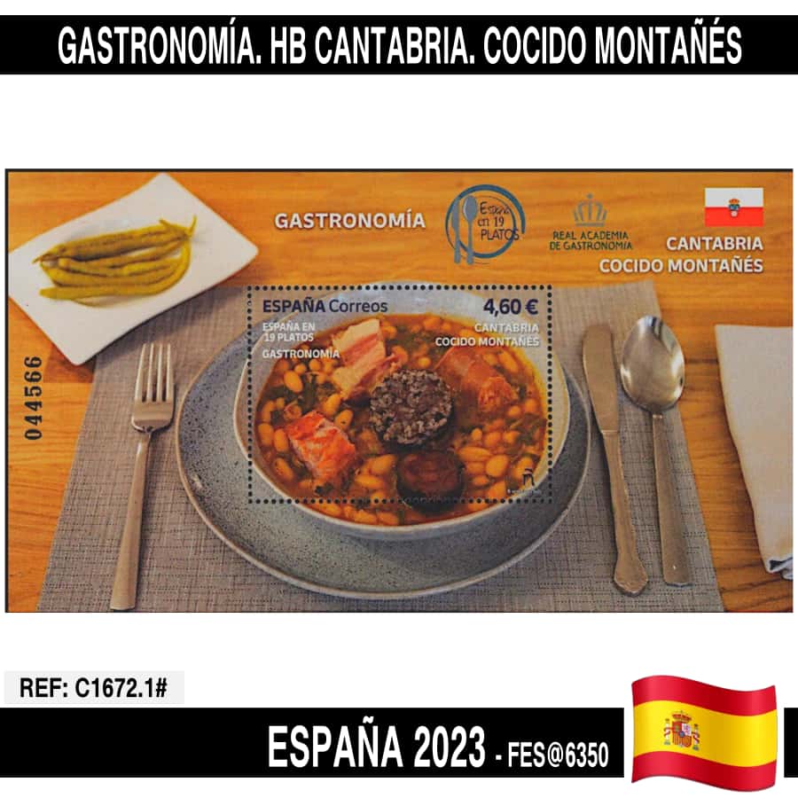 España 2023. Gastronomía. HB Cocido Montañés (MNH) FES@6350