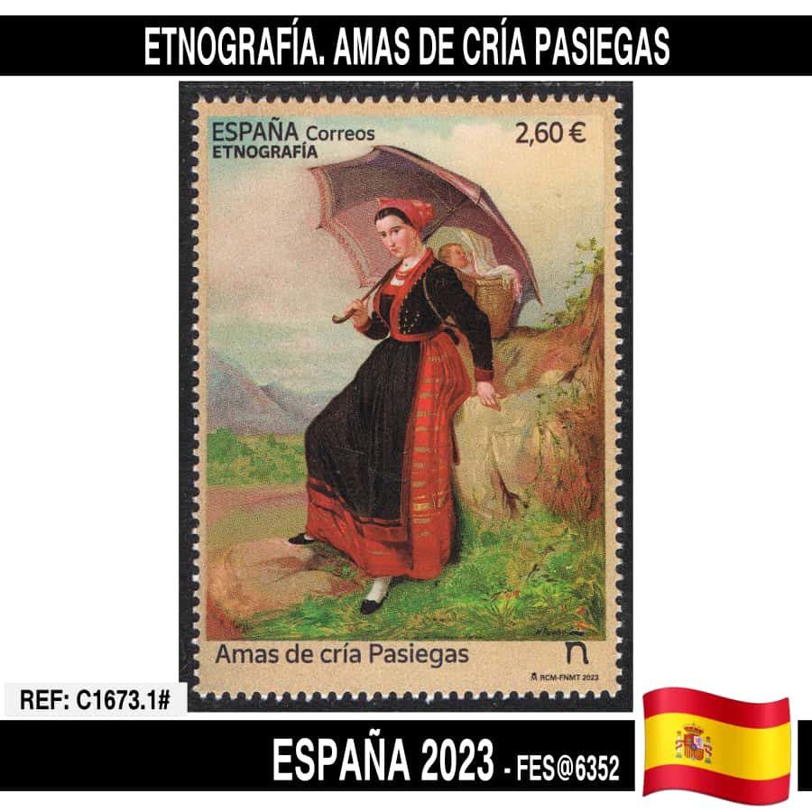 España 2023. Etnografía. Amas de cría Pasiegas (MNH) FES@6352