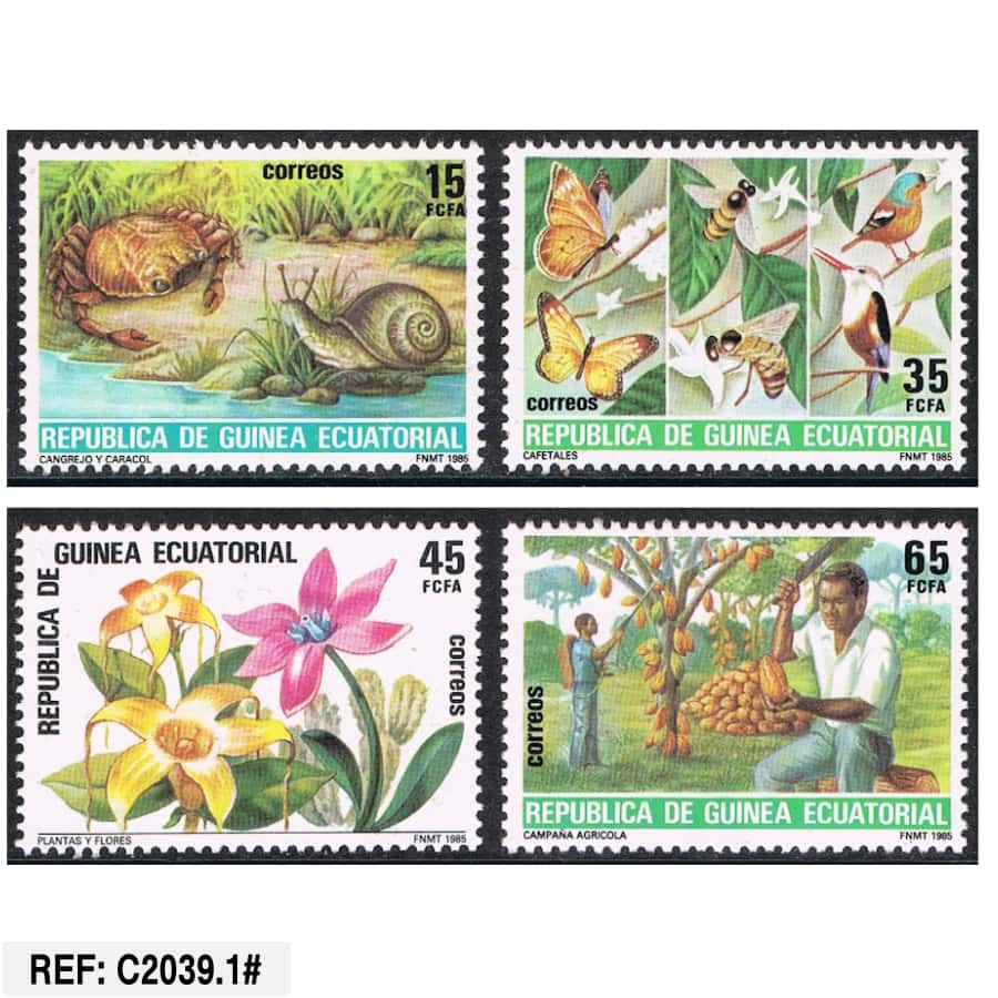 Guinea Ecuatorial 1985. Protección de la Naturaleza (MNH) EDI@73-76