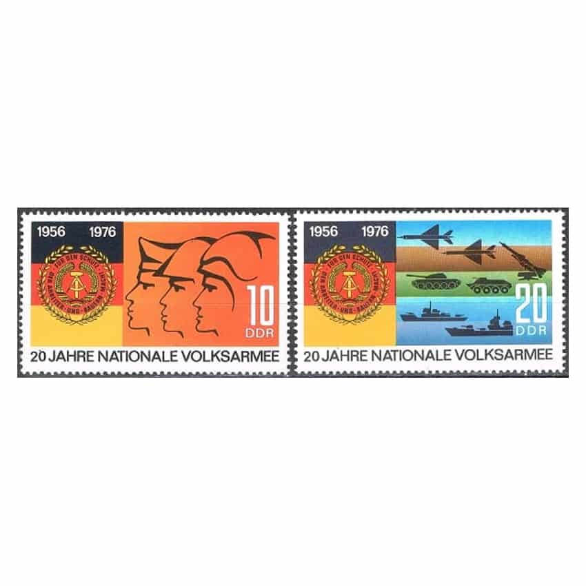 DDR 1976. Fuerzas armadas populares (MNH) - MI 2116-2117