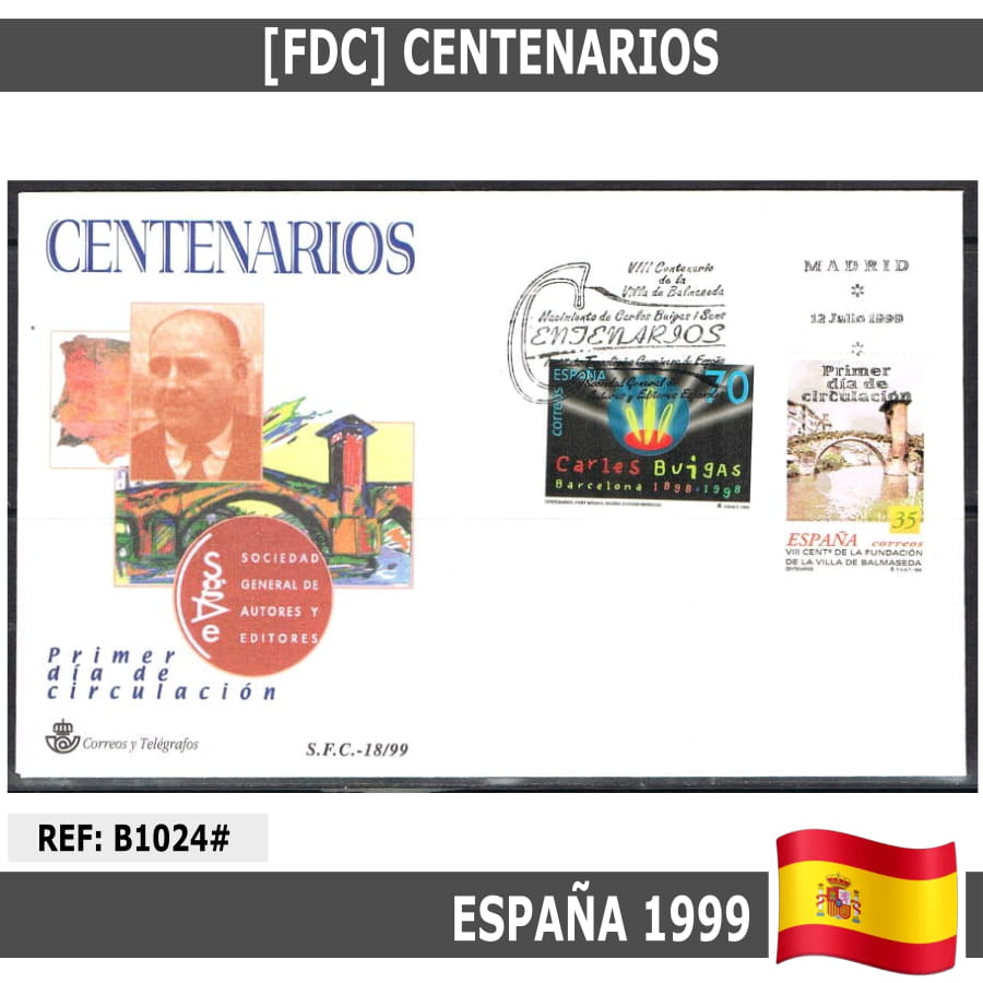 España 1999. FDC Serie Centenarios I (N)