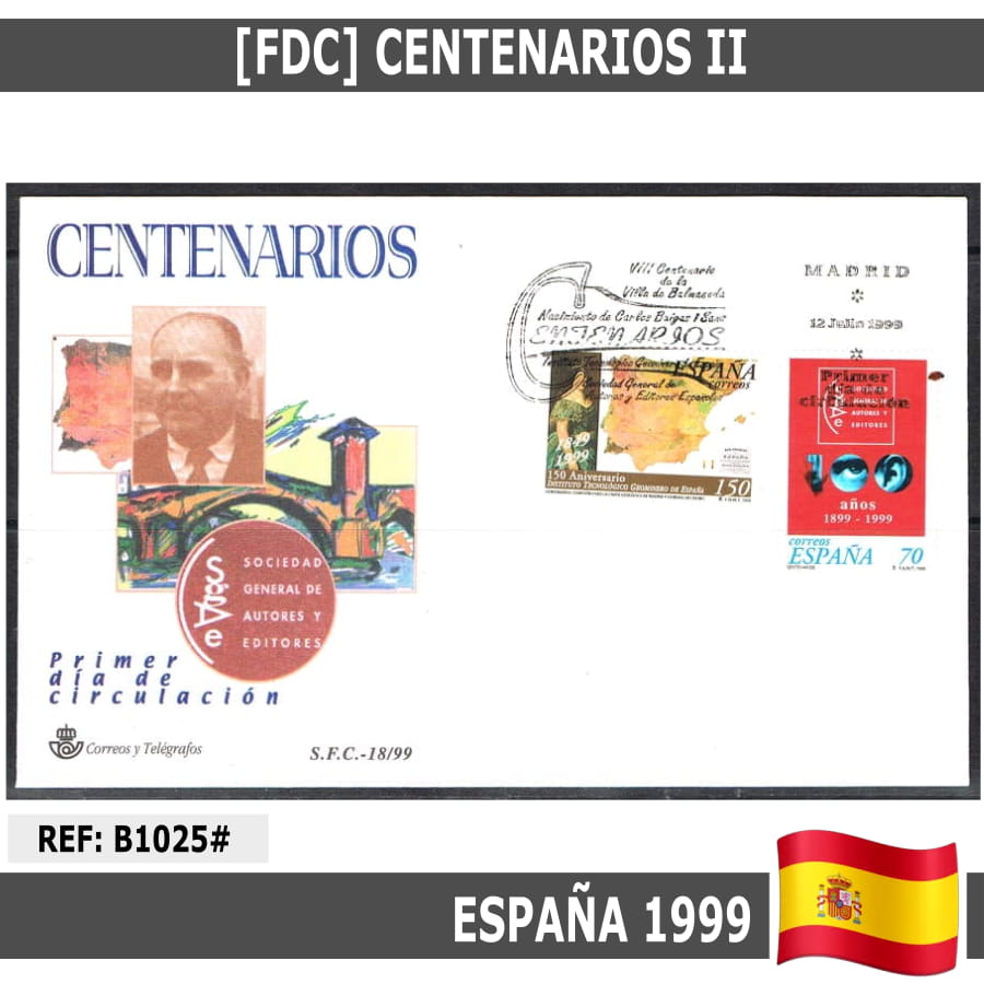 España 1999. FDC Serie Centenarios I (N) (copia)