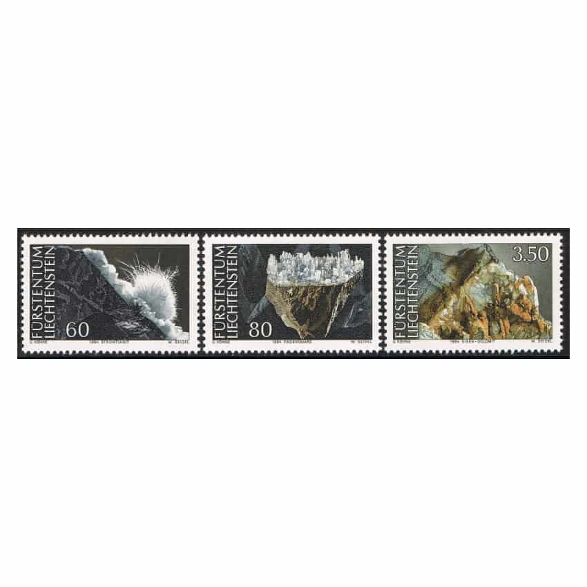 Liechtenstein 1994. Serie Minerales (MNH) - MI LI 1093-1095