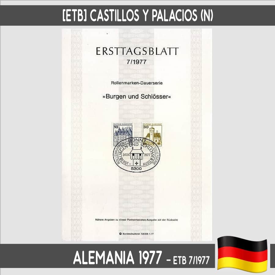 Alemania 1977. [ETB] Castillos y palacios (N)