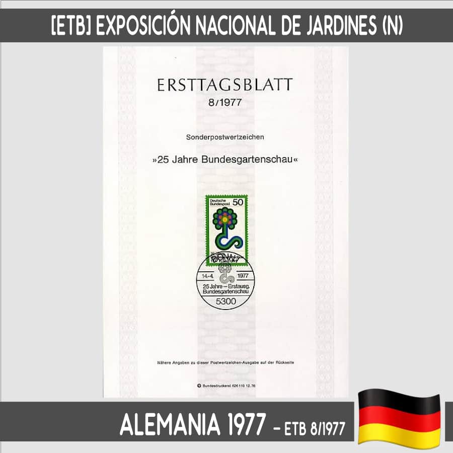 Allemagne 1977. [ETB] Exposition nationale des jardins. Stuttgart (N)